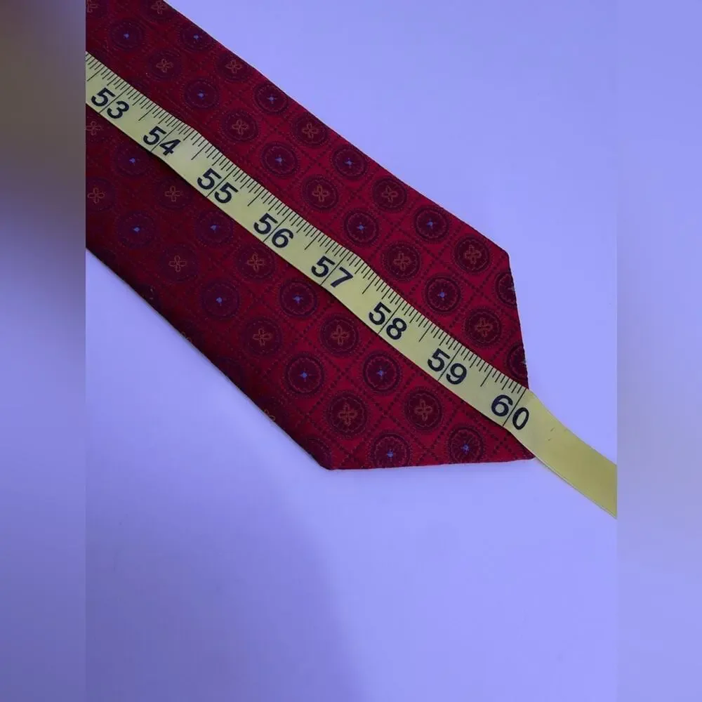 Robert Talbott Silk Tie Red Medallion Geometric Pattern Nordstrom Classic